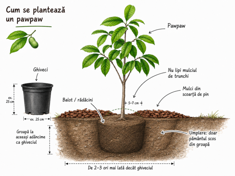 Schita de plantare pawpaw banana nordului
